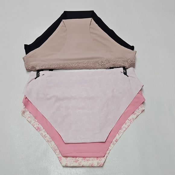 Lucky Brand Woman Floral Hipsters Set - Pink and Black - Picture 7 of 10